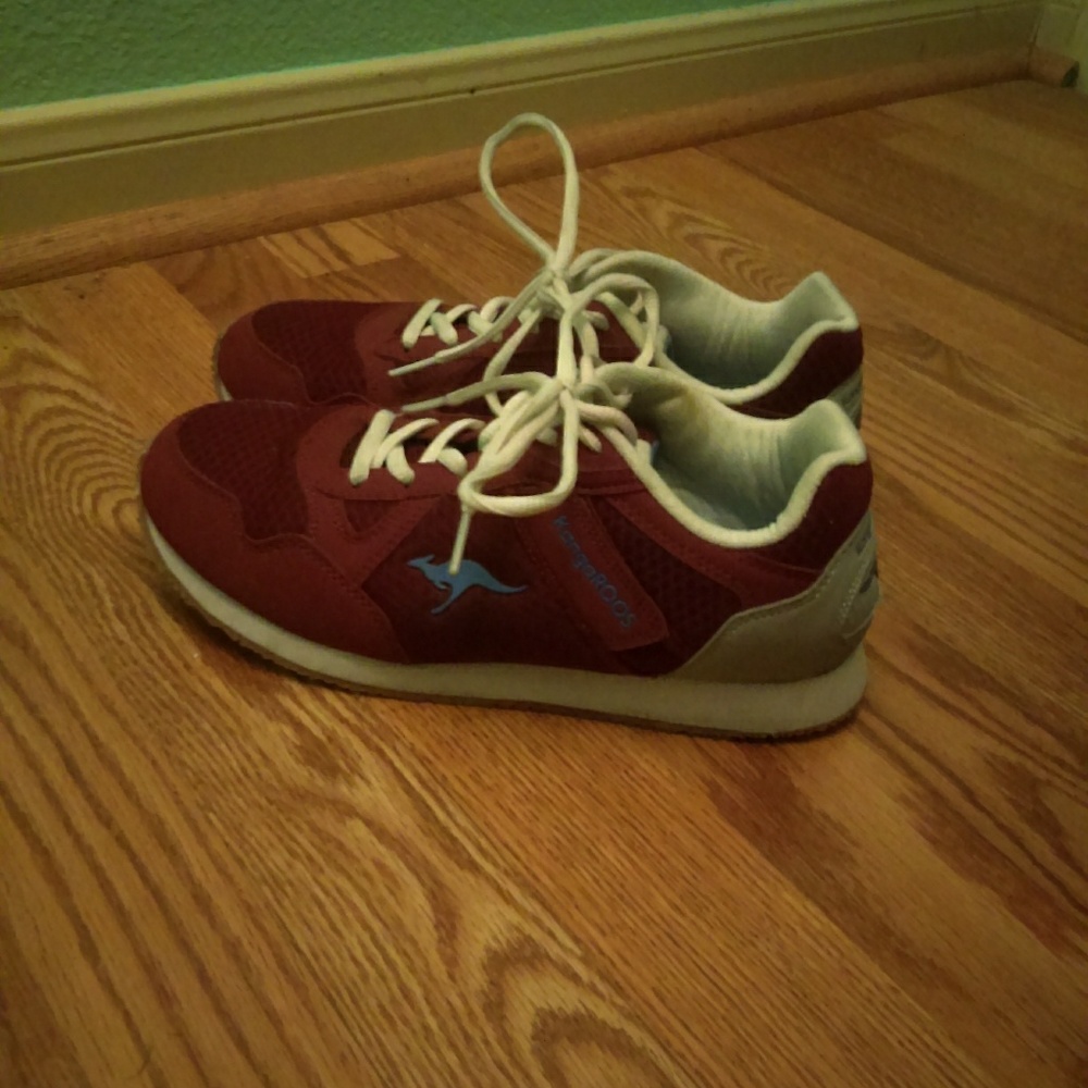Maroon Kangaroo Sneakers